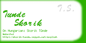 tunde skorik business card